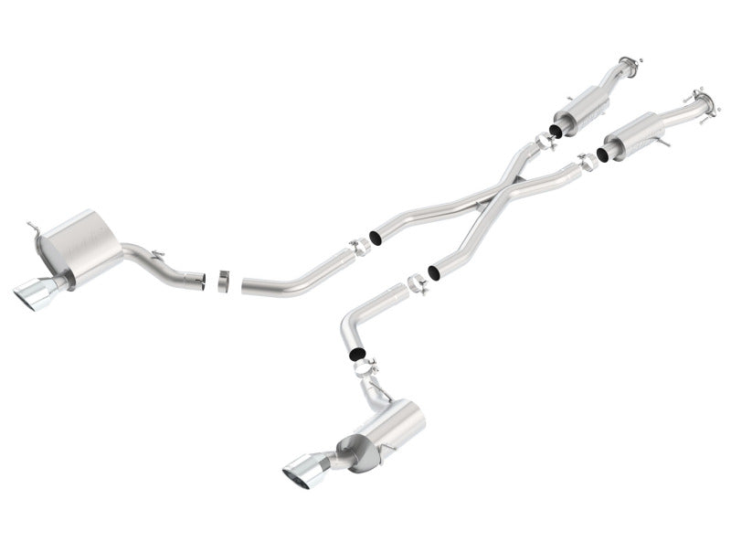 Borla 2015 Jeep Grand Cherokee SRT8 S-Type Dual Round Rolled Exit Catback Exhaust - 140632