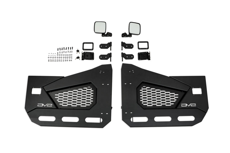 DV8 Offroad 18-25 Jeep Wrangler JL/JT Spec Series Half Doors - Front Set - HDJL-02F