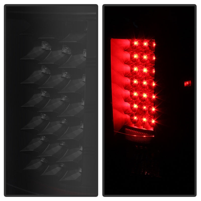 Xtune Chevy Silverado 07-13 LED Tail Lights Black Smoke ALT-JH-CS07-LED-BKSM - 5077493