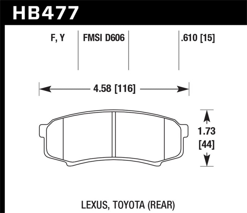 Hawk HPS Street Brake Pads - HB477F.610