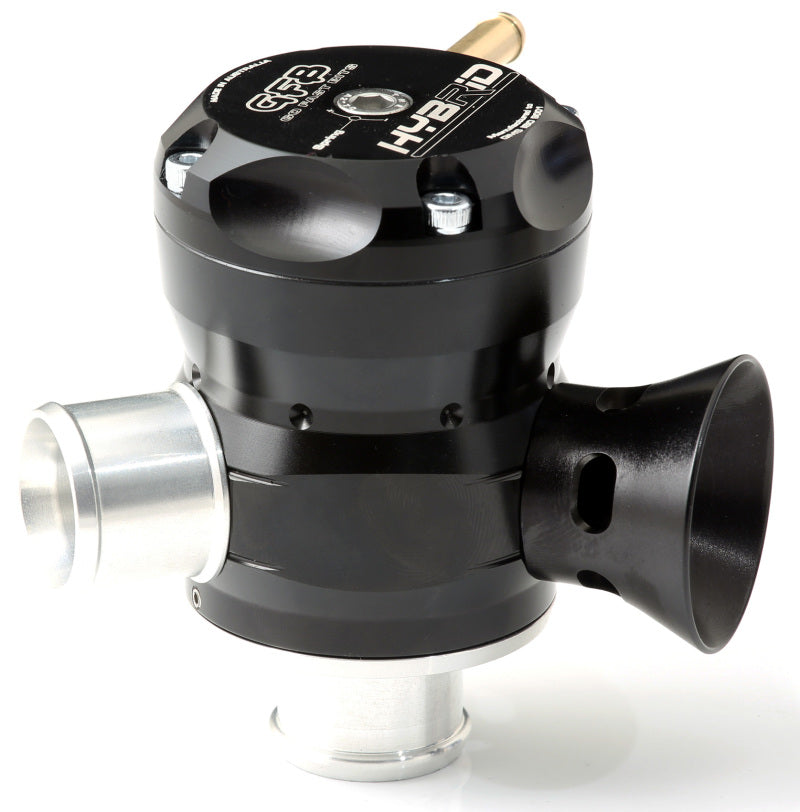 GFB HYBRID TMS Dual Port 20mm Inlet/20mm Outlet 97-05 VW Golf GTI 1.8T - T9225 for 1997-2006 Audi A4 - front view