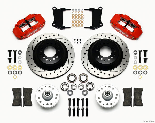 Wilwood Narrow Superlite 6R Front Hub & 1PC Rtr Kit 12.88in Dril -Red 67-69 Camaro 64-72 Nova - 140-12271-DR for 1964-1972 Bu
