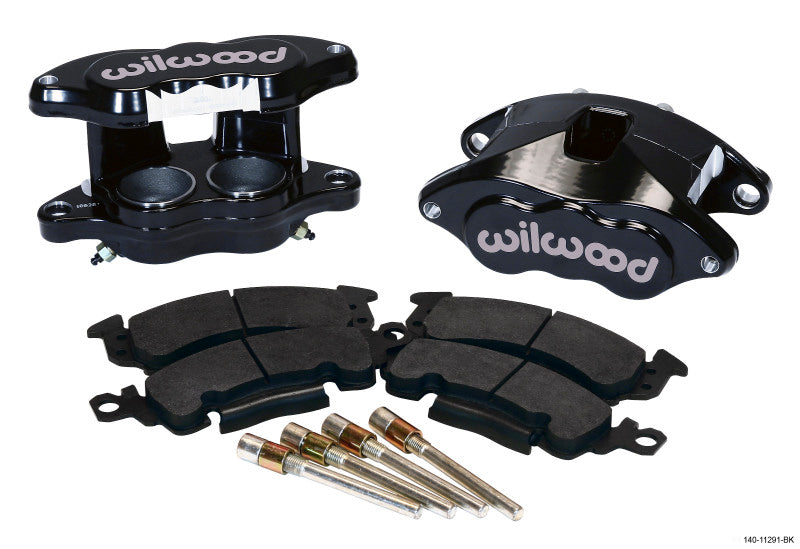 Wilwood D52 Front Caliper Kit - Black Pwdr 2.00 / 2.00in Piston 1.04in Rotor - 140-11291-BK