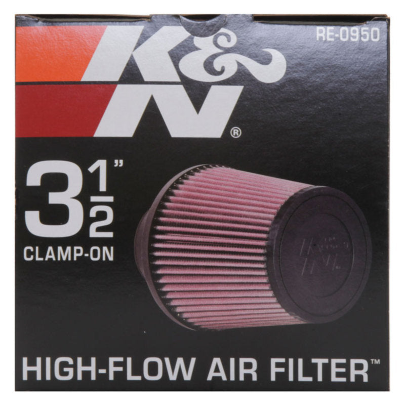 K&N Universal Rubber Filter 3 1/2inch ID FLG / 6inch Base / 4-5/8inch Top / 6inch Height - RE-0950
