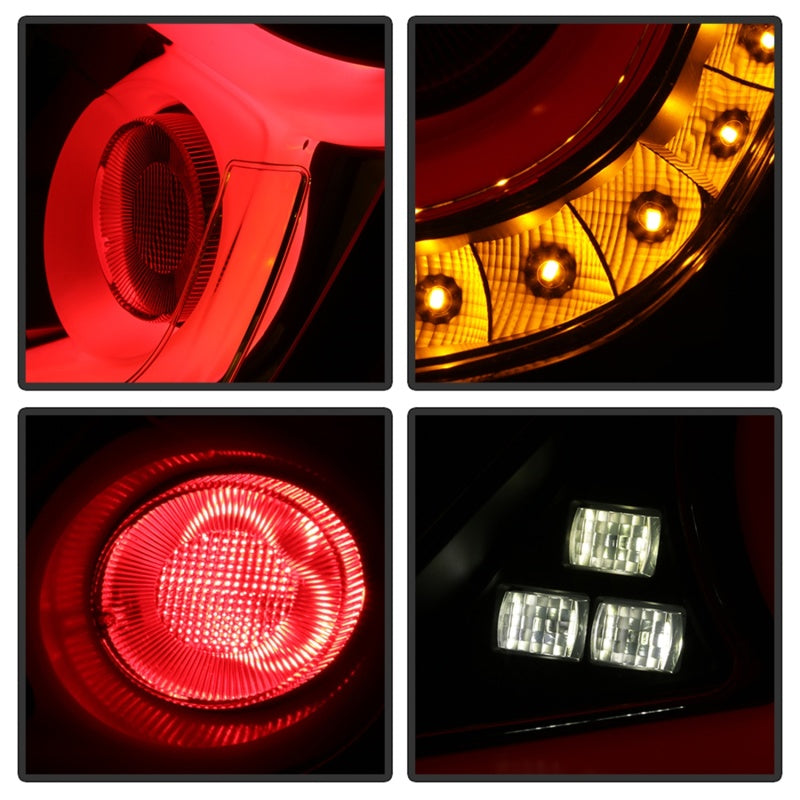 Spyder 16-18 Honda Civic 4 Door Light Bar LED Tail Lights - Black Smoke (ALT-YD-HC164D-LB-BSM) - 5086440