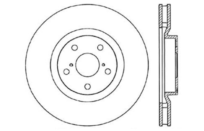 StopTech 93-98 Toyota Supra Turbo Drilled Left Front Rotor - 128.44103L