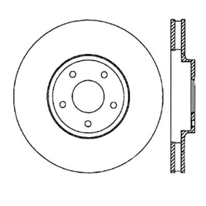 StopTech 06-07 350Z / 05-07 G35 exp Sport/ 06-07 G35X SportStop Slotted &amp; Drilled Front Right Rotor - 127.42080R