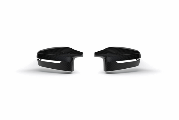 Akrapovic 2021+ BMW (G87) M2, (G80) M3 &amp; (G82) M4 Mirror Cap Set- Gloss Carbon - WM-BM/CA/4/G for 2021-2025 BMW M3
