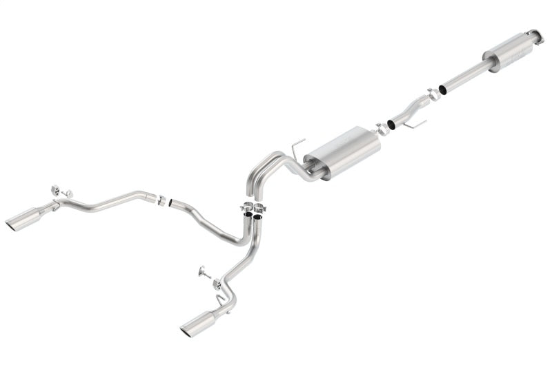 Borla 15-16 Ford F-150 3.5L EcoBoost Ext. Cab Std. Bed Catback Exhaust S-Type Single Split Rear Exit - 140615