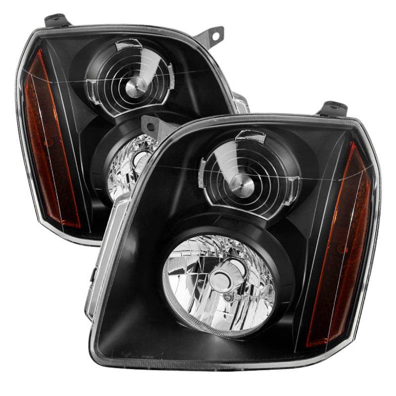 Xtune GMC Yukon/Yukon Xl 07-14 Crystal Headlights Black HD-JH-GMCY07-AM-BK - 9027352