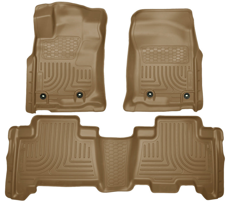 Husky Liners 2013 Toyota 4Runner WeatherBeater Tan Front &amp; 2nd Seat Floor Liners - 99573