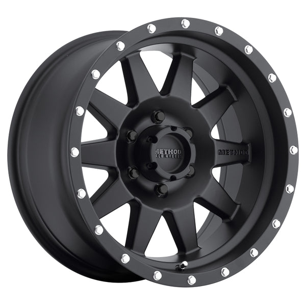 Method MR301 The Standard 18x9 +18mm Offset 6x135 94mm CB Matte Black Wheel - MR30189016518 by Method Wheels - front view