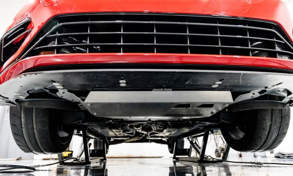 Raptor Racing by DMGFAB- Volkswagen MQB Aluminum Skidplate with Oil Door