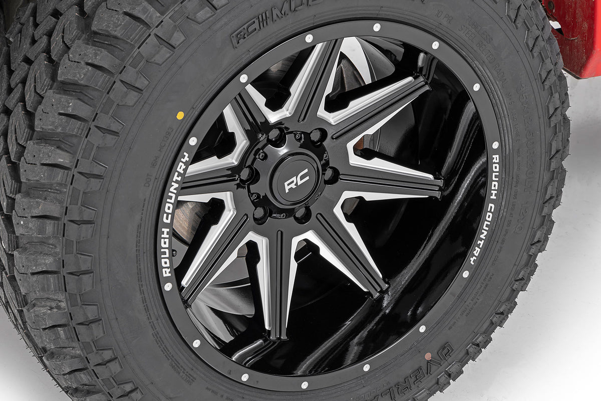 Rough Country - 91M Series Wheel | One-Piece | Gloss Black | 20x12 | 6-5.5 | -44mm