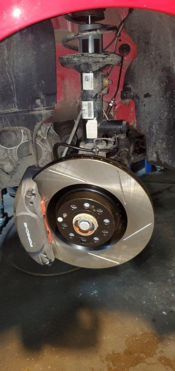Techna-fit front Brake lines for Porsche Macan brembo Caliper Conversion on MQB cars